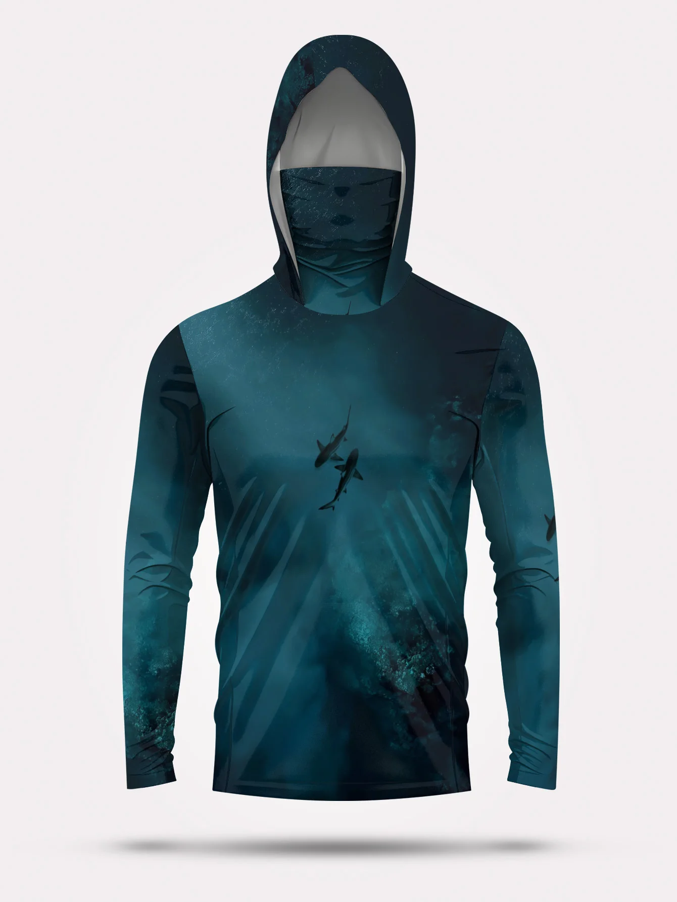 UPF50+ Men Fishing Hoodie With - огляд і ціна Fishing Mask Sun Protection