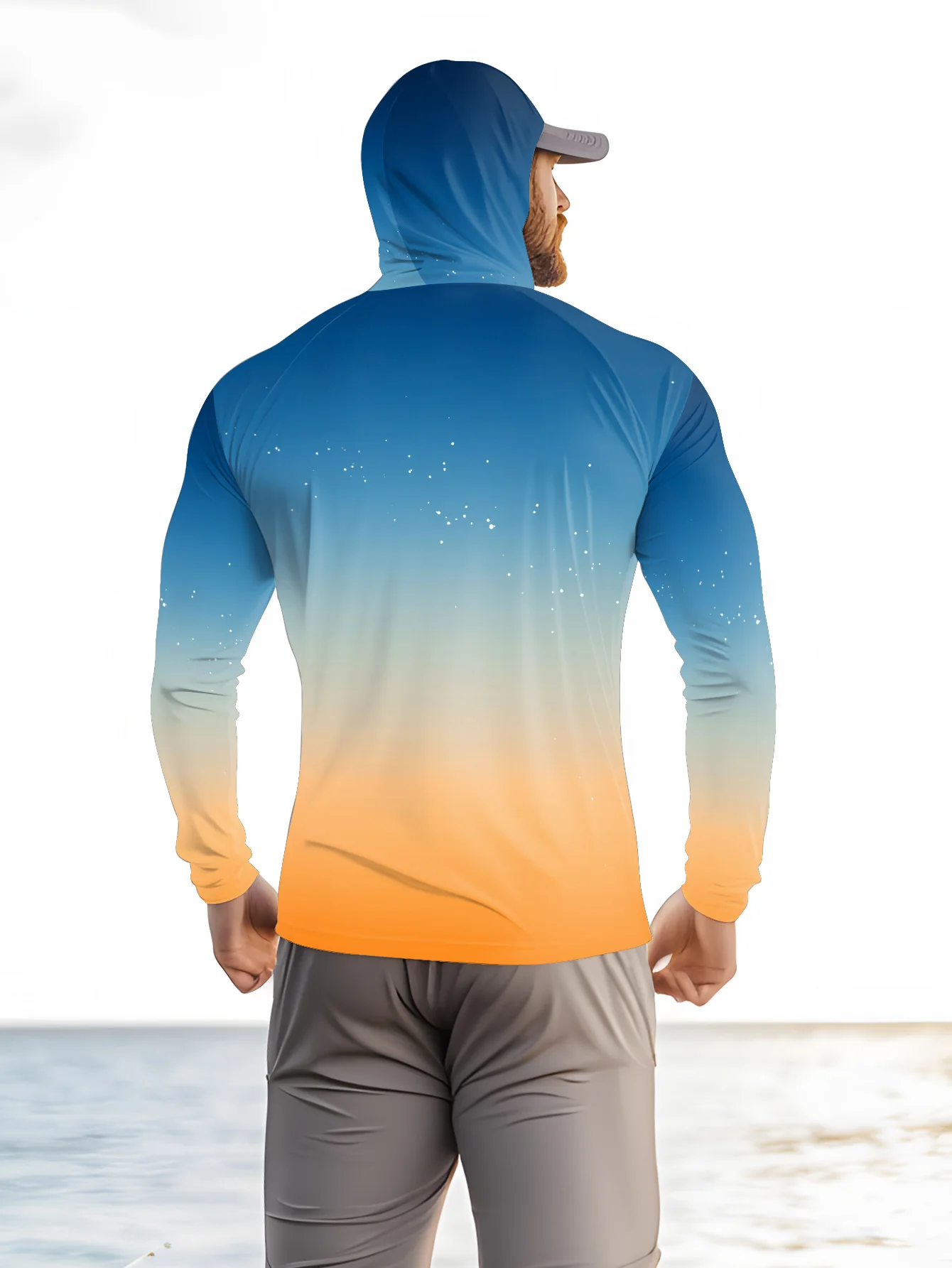 Mens Fishing Shirt Hooded UPF  - огляд і ціна Fishing Mask Sun Protection