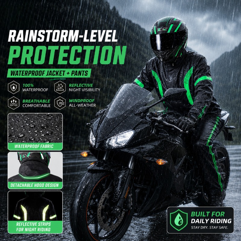 Motorcycle Rain Suit Waterproo - огляд і ціна Fishing Rain Suit